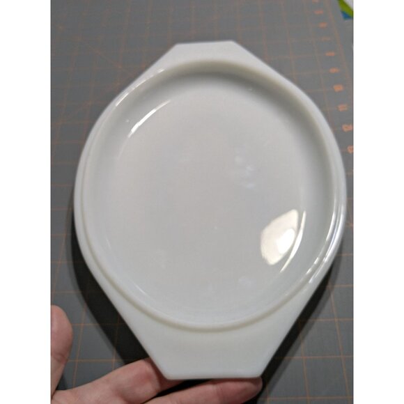 Vintage Pyrex Blue Snowflake Garland Oval Lid 12.75" White Glass Replacement - Picture 15 of 15